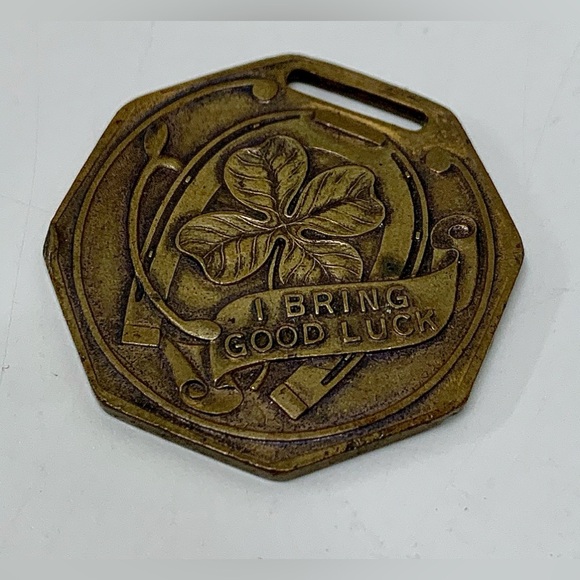 1930s Vintage Octagonal GRIT Newspaper 8 Sided Good Luck Coin - Picture 2 of 10